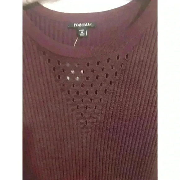 Roz And Ali 1X Sweater Dress maroon - Picture 3 of 5
